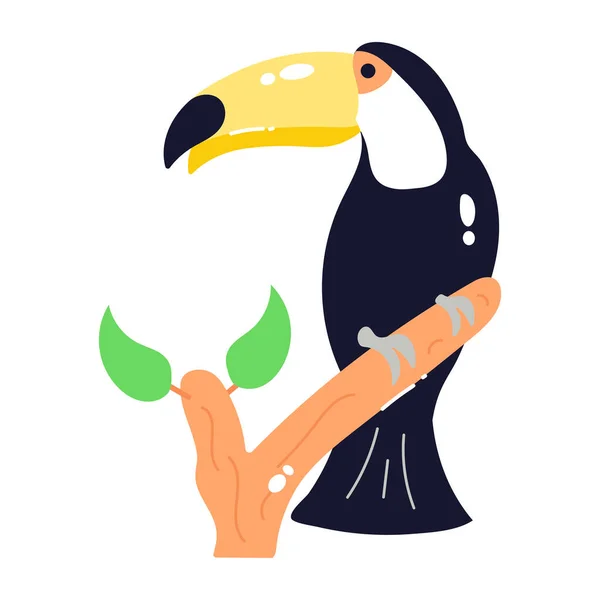 Tukan Vogel Symbol Vektor Illustration Design — Stockvektor