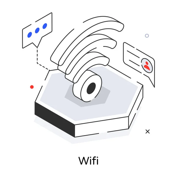 Vector Illustration Wifi Modern Icon — Stock Vector