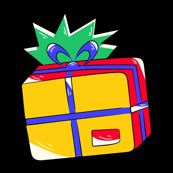 Illustration Gift Box Bow — Stock Vector