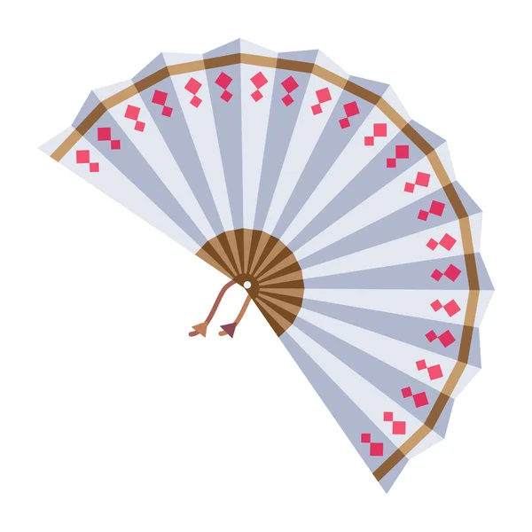 Paper Fan Japanese Style Vector Illustration — Stock Vector