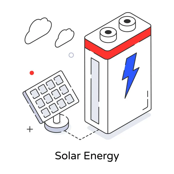 Batterie Energie Strom Strom Daten Speicherleitungssymbol Vektor Isolierte Abbildung — Stockvektor