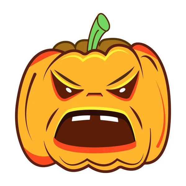 Vector Illustration Halloween Pumpkin — Stock Vector