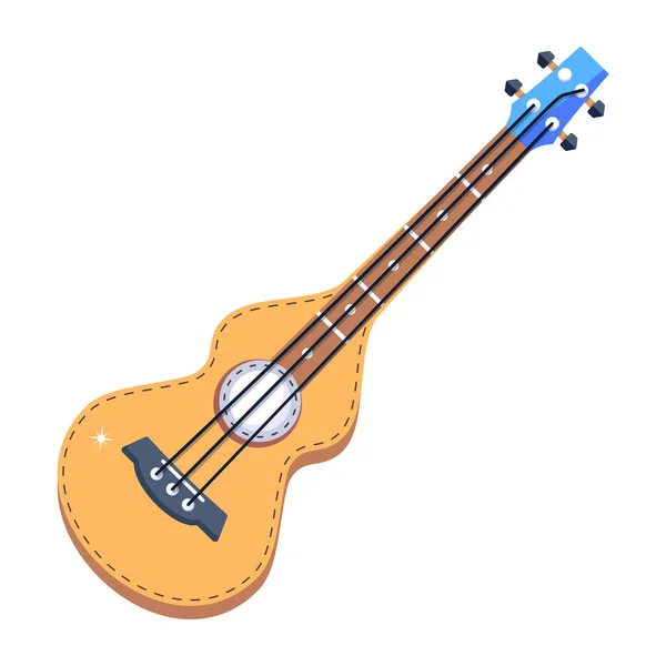 Κιθάρα Μουσικό Όργανο Απομονωμένη Διανυσματική Απεικόνιση — Διανυσματικό Αρχείο