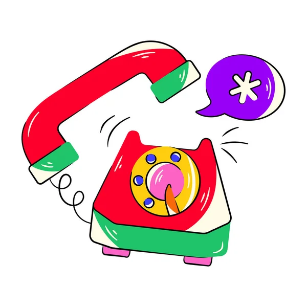 Illustration Vectorielle Téléphone Dessin Animé — Image vectorielle