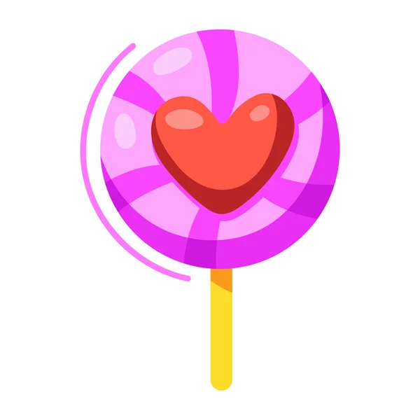 Lollipop Vector Icon Cartoon Illustration Isolated Graphic Web Design — Stock Vector