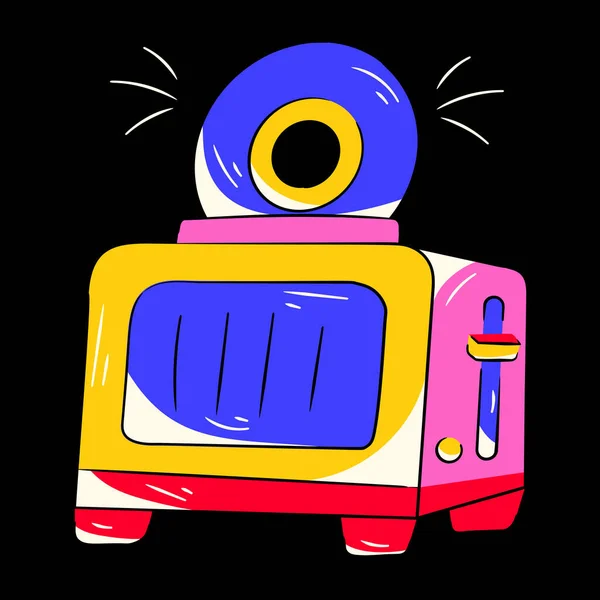 Dibujos Animados Retro Robot — Vector de stock