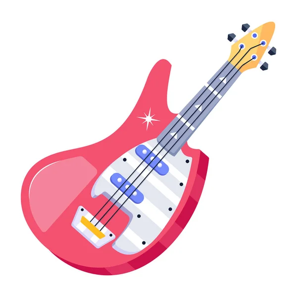 Design Guitare Musique Décoration Illustration Vectorielle Isolée — Image vectorielle