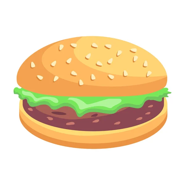 Illustration Vectorielle Burger Snack — Image vectorielle