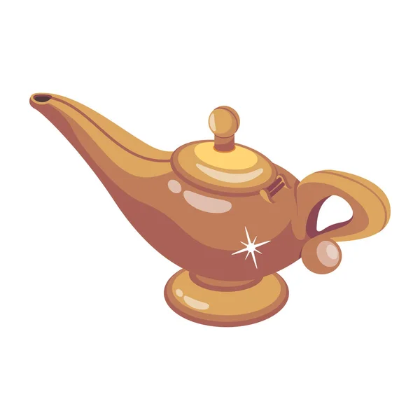 Чайник Чашкой Чая Чайником Векторная Иллюстрация — стоковый вектор