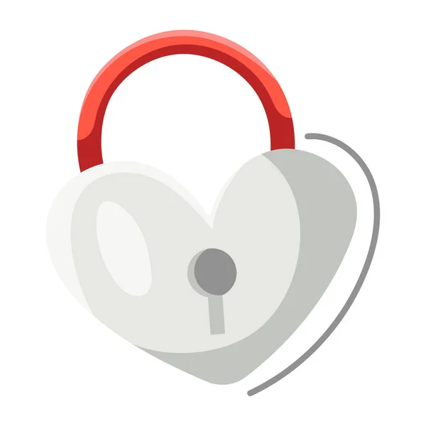 Heart Padlock Icon Vector Illustration Design — Stock Vector