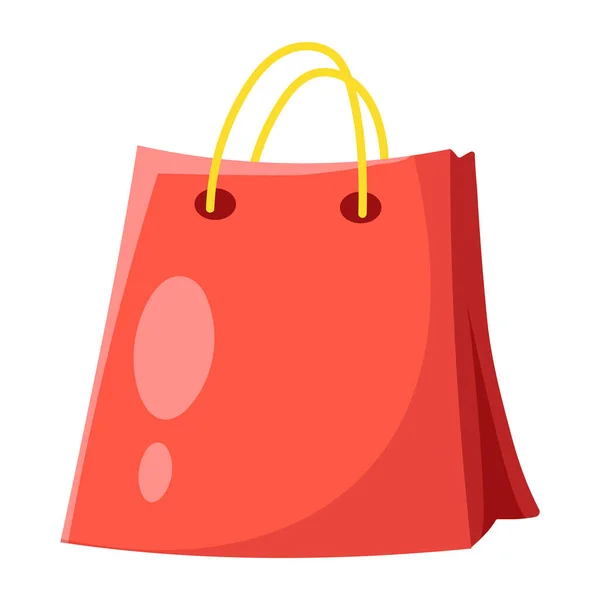 Einkaufstasche Mit Rotem Und Weißem Hintergrund — Stockvektor