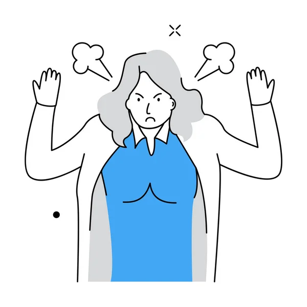 Jeune Femme Avec Dessin Illustration Vectoriel Coeur — Image vectorielle