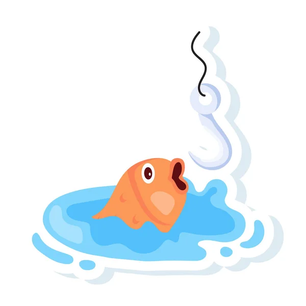 Vektor Illustration Von Cartoon Fisch Symbol — Stockvektor