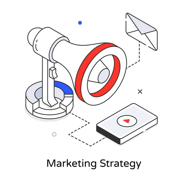 Estratégia Marketing Ícone Vetor — Vetor de Stock