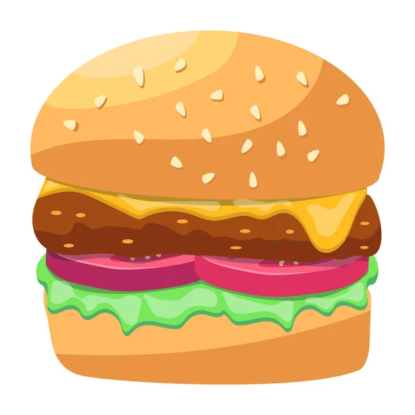 Vektor Illusztrációja Burger Gyorsétterem — Stock Vector