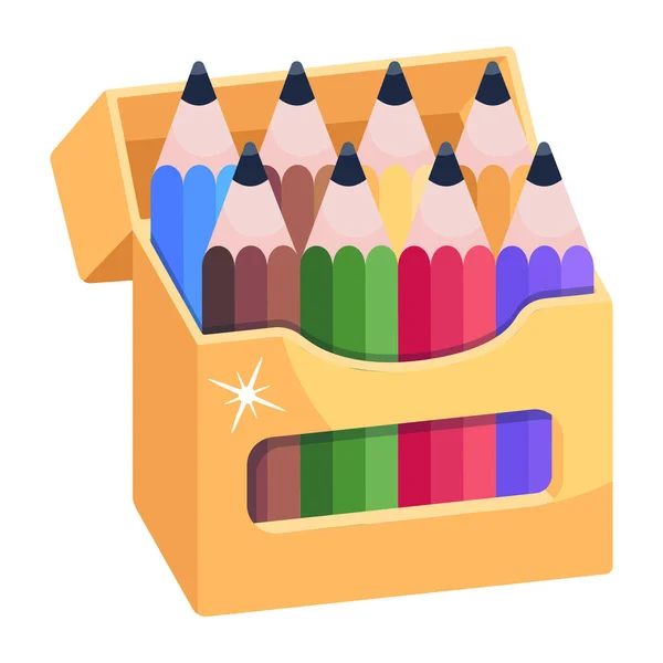 Ilustración Vectorial Lápices Colores — Vector de stock
