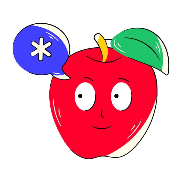 红苹果的矢量图解 — 图库矢量图片