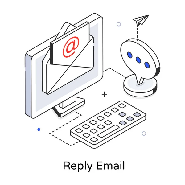 Icône Vectorielle Email Illustration Moderne — Image vectorielle