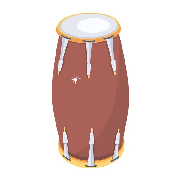 ヴィンテージドラム楽器のイラスト — ストックベクタ