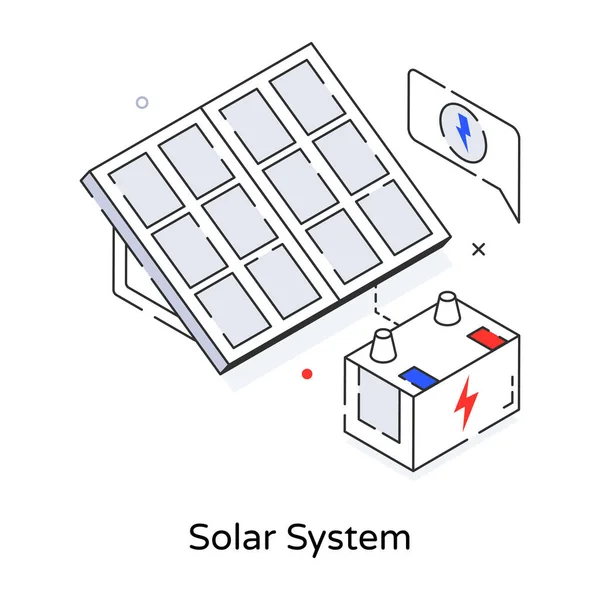 Solar System Icon Vector Illustration — Stockvektor