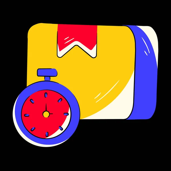 Vector Illustration Modern Lack Icon Stopwatch — Stock Vector