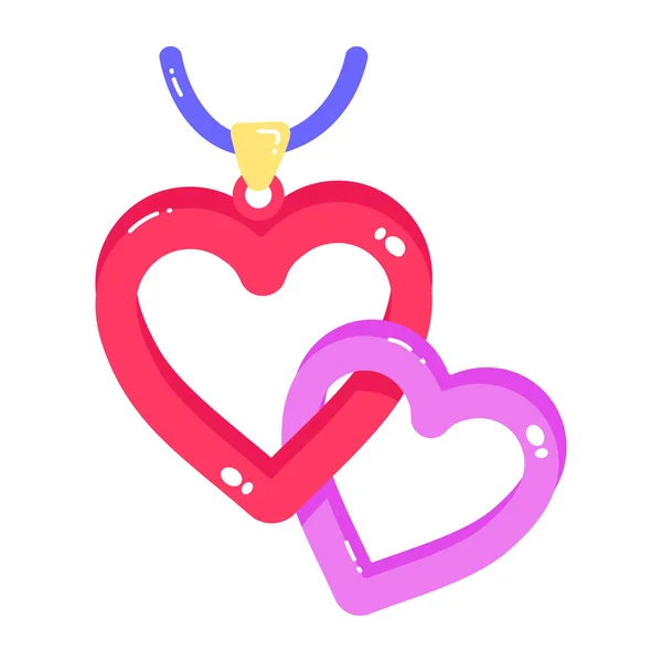 Heart Shaped Pendant Icon — Stock Vector