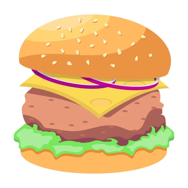 Burger Web Symbol Einfache Illustration — Stockvektor