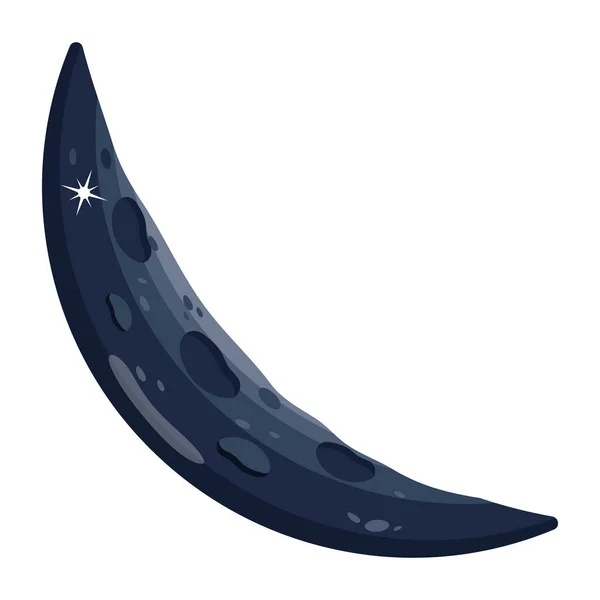 Moon Icon Cartoon Illustration Cute Planet Vector Icons Web — Stockvector