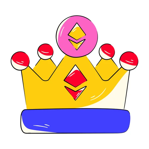 Queen Crown Vector Icon Illustration Design — стоковый вектор