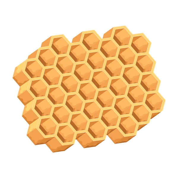 Honey Icon Flat Illustration Honeycomb Vector Pattern — Vetor de Stock