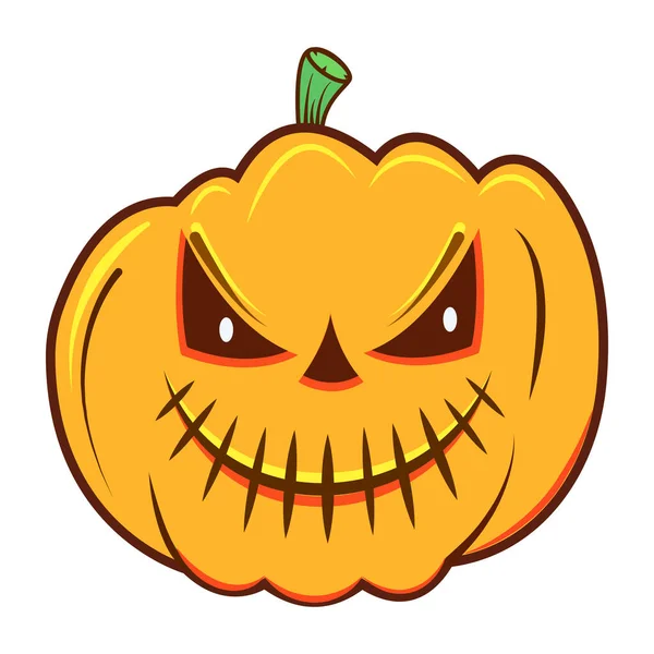 Halloween Ícone Dos Desenhos Animados Abóbora — Vetor de Stock