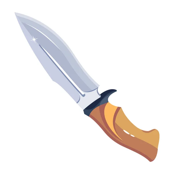 Иконка Ножа Белом Фоне — стоковый вектор