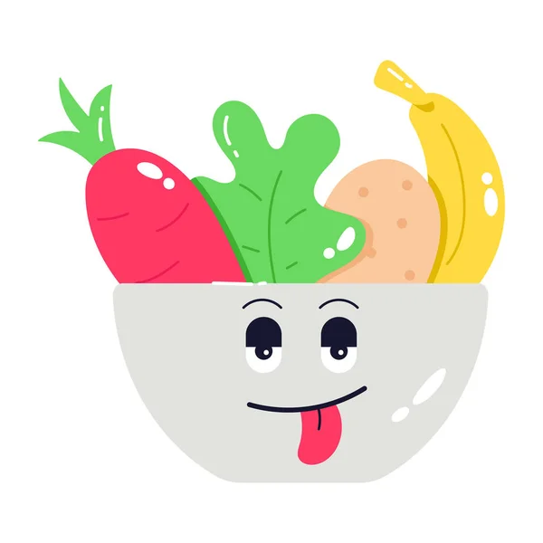 Cute Kawaii Vegetables Vector Illustration — Stock Vector
