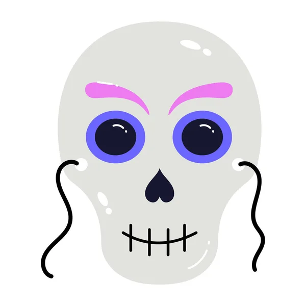 Halloween Skull Skeleton Vector Illustration — 图库矢量图片