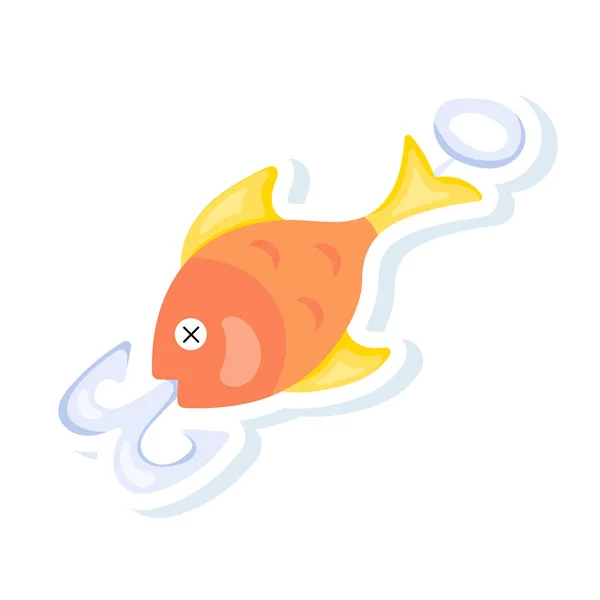 물고기 아이콘 해파리 아이콘의 — 스톡 벡터