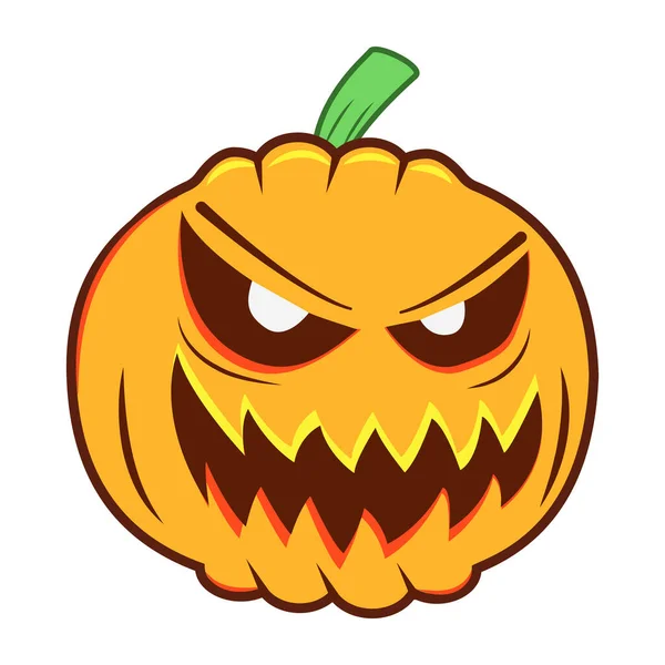 Ícone Desenhos Animados Abóbora Halloween Ilustração Vetorial — Vetor de Stock