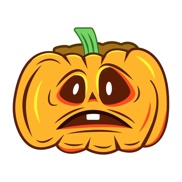 Pumpkin Cartoon Character Icon — Stock Vector