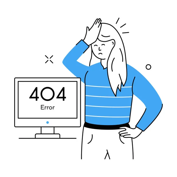 Σφάλμα 404 Διανυσματική Απεικόνιση — Διανυσματικό Αρχείο