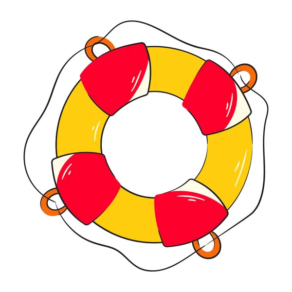 Lifebuoy Fundo Branco Ilustração Vetorial — Vetor de Stock