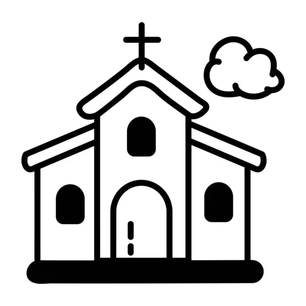 Kościół Ikona Web Prosta Konstrukcja — Wektor stockowy