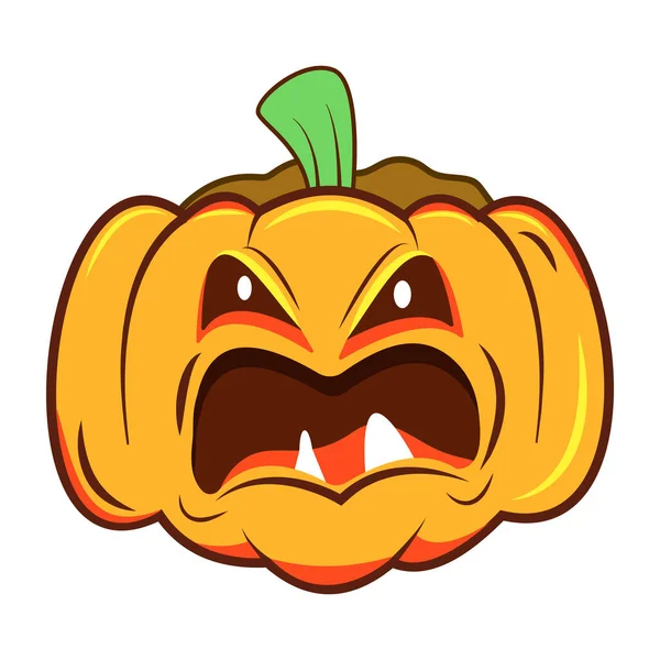 Halloween Abóbora Desenho Animado Personagem Vetor Ilustração Design Gráfico — Vetor de Stock