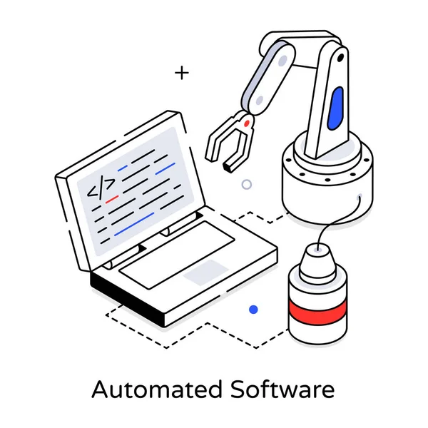 Vector Illustration Automated Software — Stock Vector