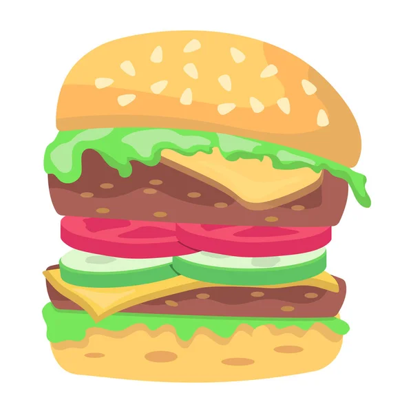 Hamburger Hamburger Illustrazione Vettoriale — Vettoriale Stock