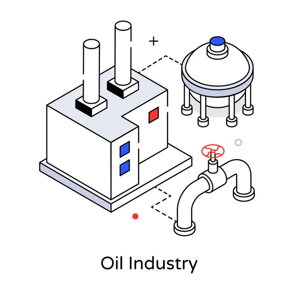 Oil Industry Vector Illustration — Stock Vector