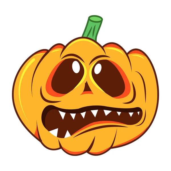 Illustration Vectorielle Dessin Animé Citrouille Halloween Design Graphique — Image vectorielle