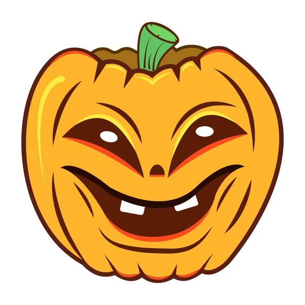 Vector Illustration Halloween Pumpkin Icon — Stock Vector