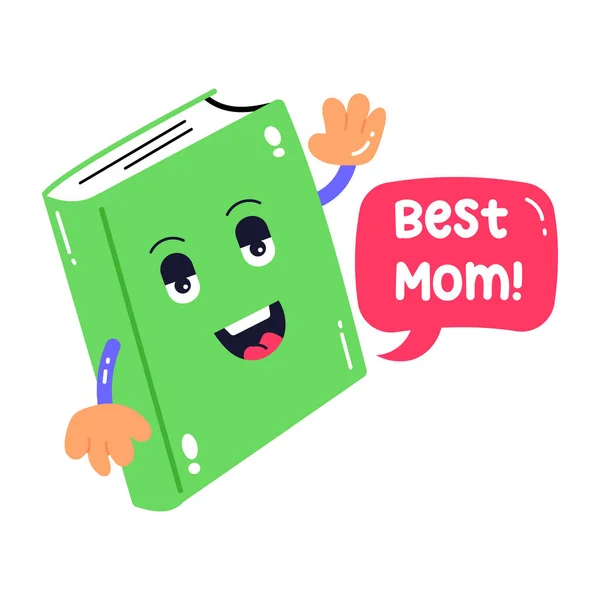 Vektorillustration Des Besten Mom Buchs — Stockvektor