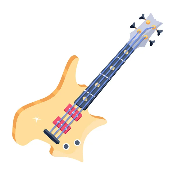 Guitare Instrument Musique Illustration Vectorielle Isolée — Image vectorielle