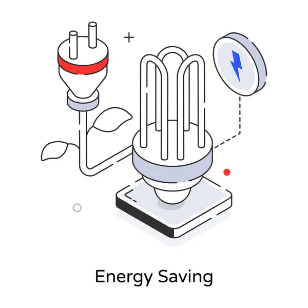 Векторная Иллюстрация Энергосбережения — стоковый вектор