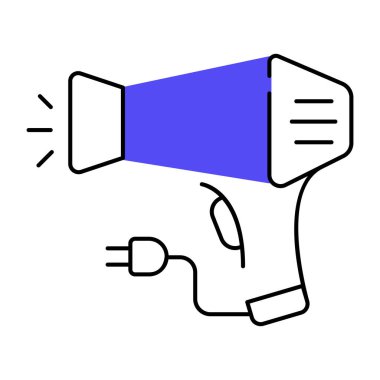 Saç kurutma makinesinin vektör çizimi